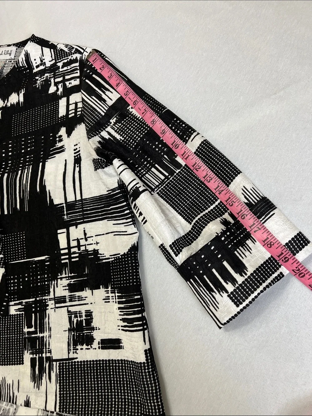 Joseph Ribkoff Asymmetrical Abstract Art Print Jacket Style 173820 Button 16